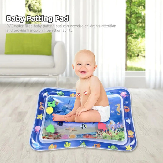 Inflatable Tummy Time Water Play Mat – Sensory Development Activity Mat for Babies