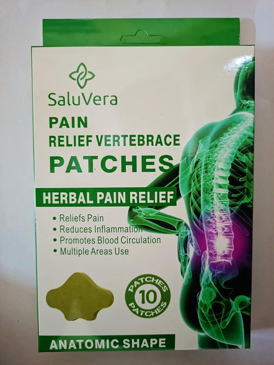 Herbal Pain Relief vertebrace Patches – Self-Heating Back & Neck Pads (Pack of 10)
