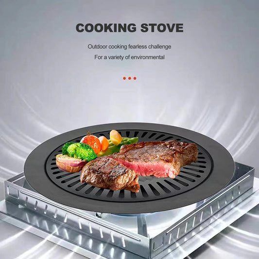 Korean BBQ Stove Steam Grill Pan – Non-Stick Smokeless Stovetop Plate