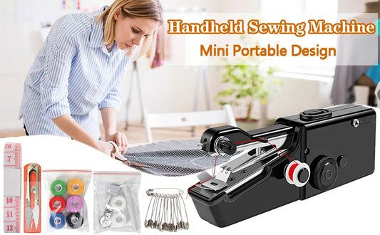 Portable Handheld Sewing Machine – Quick Stitch Cordless Fabric & Clothes Repair Tool