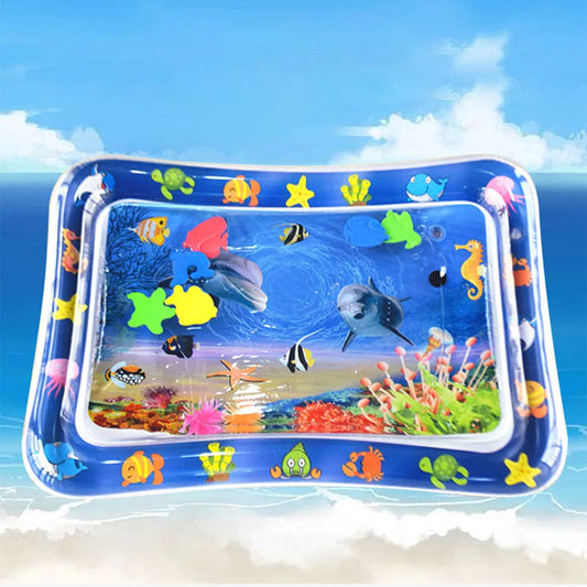 Inflatable Tummy Time Water Play Mat – Sensory Development Activity Mat for Babies