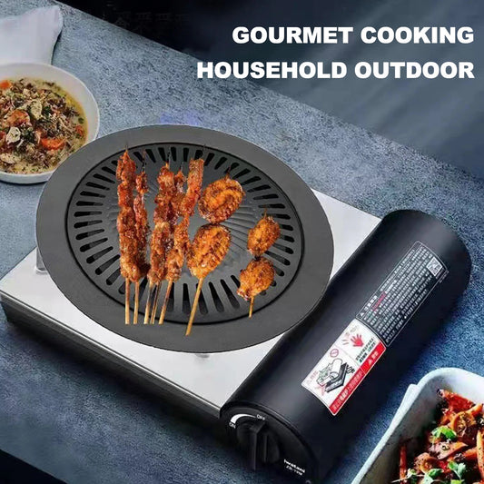 Korean BBQ Stove Steam Grill Pan – Non-Stick Smokeless Stovetop Plate